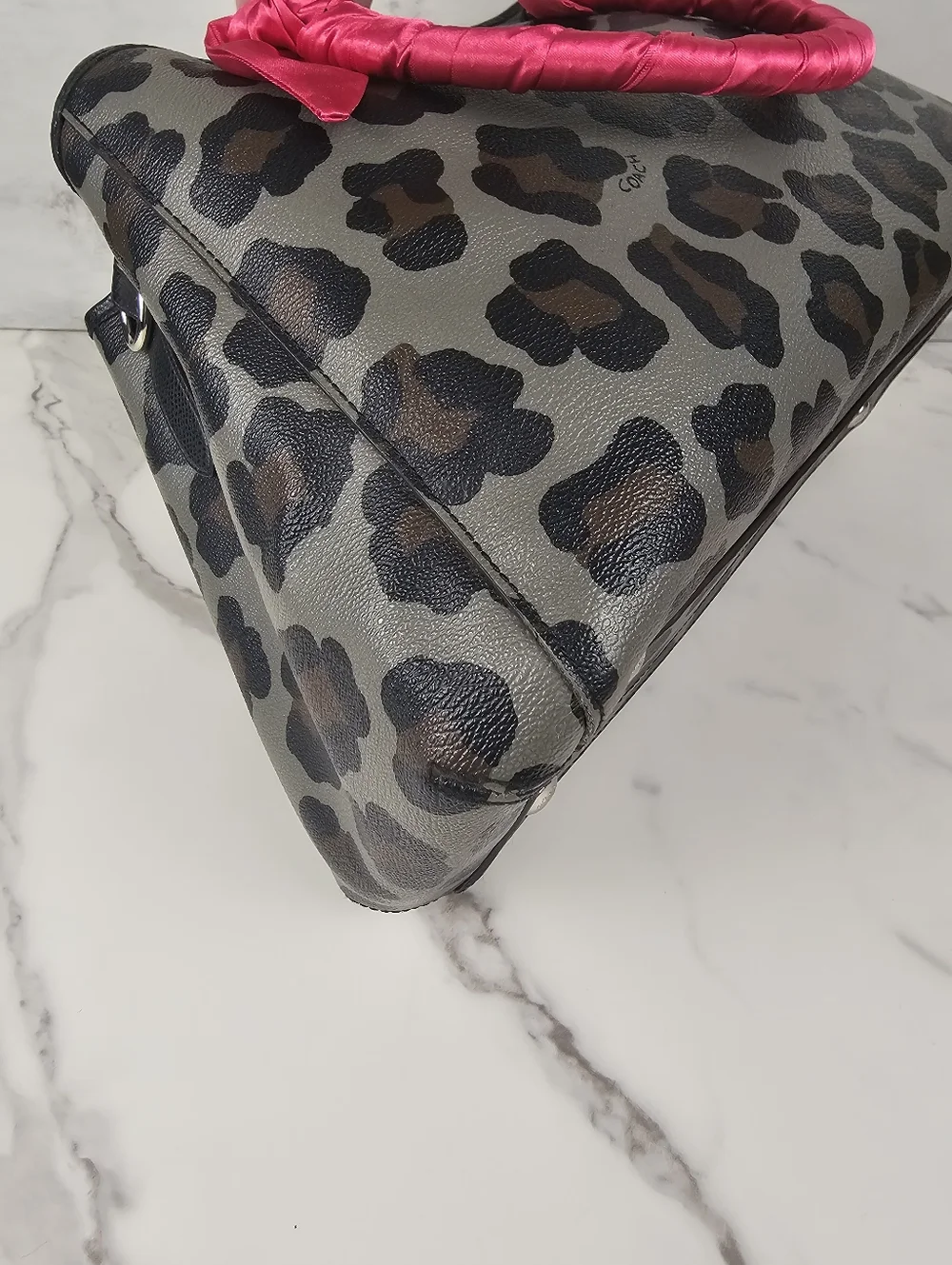 Coach Margo Satchel in Grey Ocelot